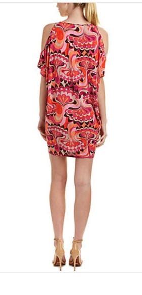 Trina Turk Cold Shoulder Shift Dress NWT - Picture 4 of 5